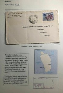 1941 Roseau Dominica Commercial Cover To Guelph Canada