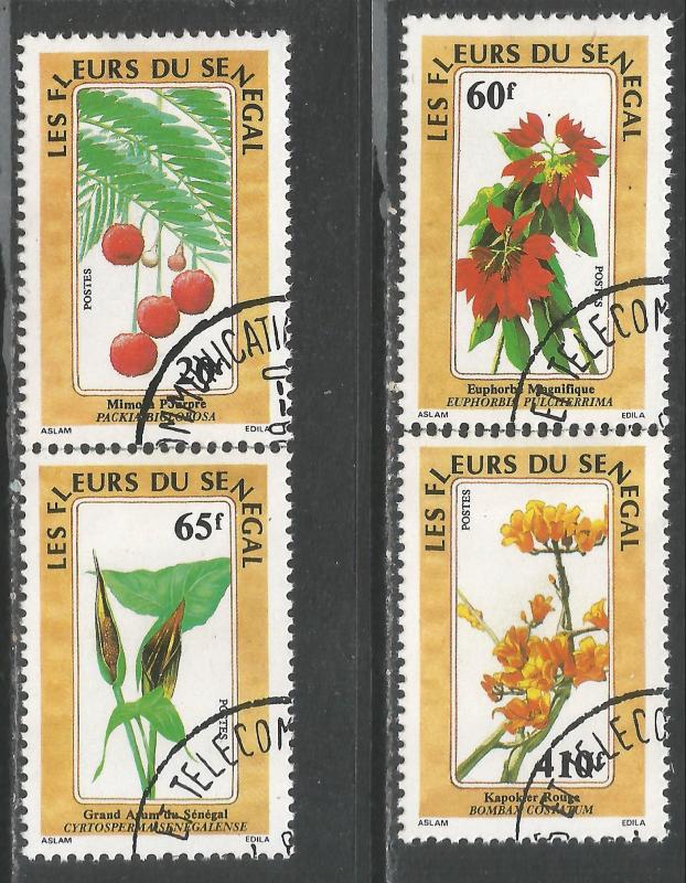 SENEGAL 798-801 VFU FLOWERS Z7-75