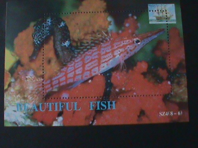 ​CHINA-COLORFUL BEAUTIFUL LOVELY TROPICAL FISH MNH S/S VERY FINE-LAST ONE