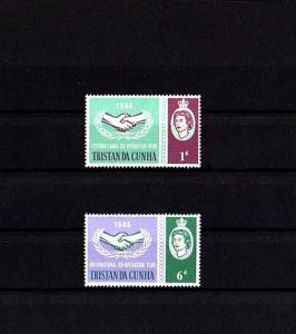 TRISTAN DA CUNHA - 1965 - QE II ICY - COOPERATION YEAR - 2 X  MINT - MNH SET!