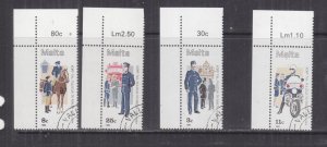 MALTA, 1984 175th Anniversary of Malta Police set of 4, used.