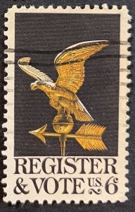 US #1344 Used F/VF 6c Register and Vote 1968 [B59.2.4]