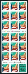 #3278e Flag over City booklet pane of 20, plate V2222