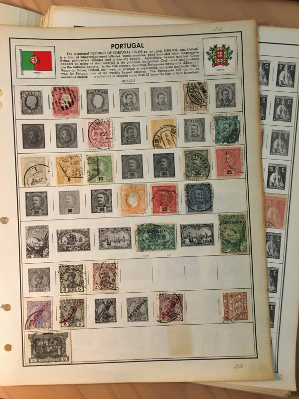 Collection of Portugal stamps from huge Harris albums