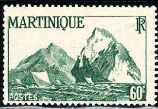 Cliff, Martinique stamp SC#220 mint