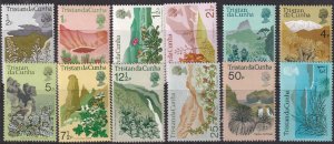 Tristan Da Cunha 1972 SC 162-173 MNH Set 