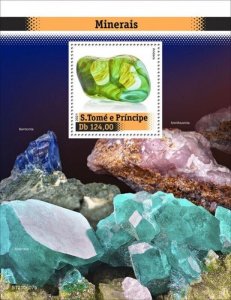 St Thomas - 2021 Minerals, Andara - Stamp Souvenir Sheet - ST210607b