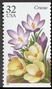 US 3025 Garden Flowers Crocus 32c single MNH 1996