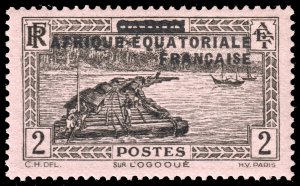 French Equatorial Africa #2  MNH - Stamp of Gabon Overprinted (1936)