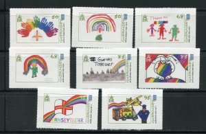 Guernsey 1561-1568 Children's Art, Covid-19 Stamp Set MNH 2020