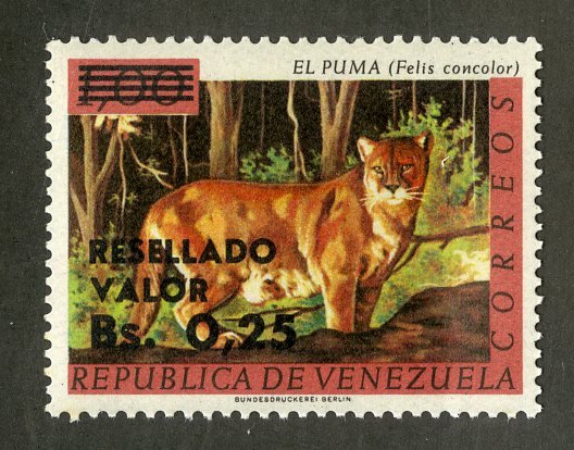 VENEZUELA 870 MNH BIN .50 MAMMAL