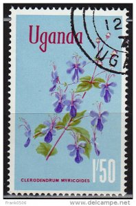 Uganda 1969, Clerodendrum Myricoides, 1.50sh, sc#125, used