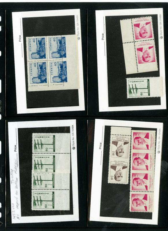 Turkey Stamp Errors Rare Early mint misprints imperforates