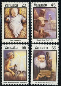 Vanuatu #461-464 Christmas Carols Postage Stamps Topical 1987 Mint LH