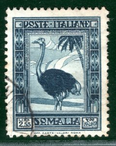 Italy Colonies SOMALIA Stamp Scott.151 2.55L (1932) OSTRICH Used c$110 GGREEN121 