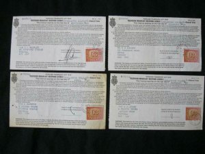 8 TV LICENCES WITH TV LICENCE STAMPS