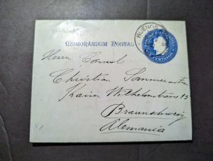 1901 Argentina Folded Memorandum Cover Buenos Aires to Braunschweig Germany