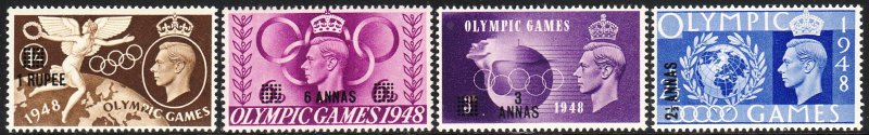 1948 Oman KGVI Olympic Games complete MNH set MNH Sc# 27 / 30 CV $6.40