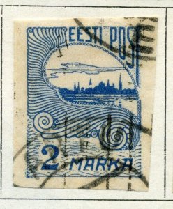 ESTONIA;  1920 early issue Imperf fine used  value 2M.