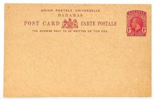 BAHAMAS KGV Postal Stationery 1d UPU Unused Postcard {samwells-covers} UU485