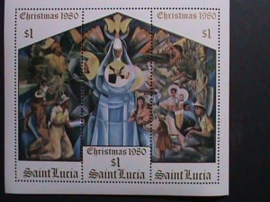 ST. LUCIA 1980-SC#537a -CHRISTMAS SHEET 1980 MNH-S/S-VF WE SHIP TO WORLD WIDE