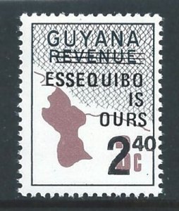 Guyana #527 NH Map Revenue Ovpt Essequibo & Surcharged ...