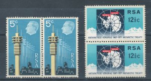 South Africa 1971 International Stamp Exhibition Scott # 363 - 364 MNH Pairs