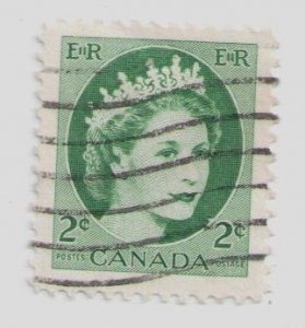 1954 Canada #338 stamp Queen Elizabeth II, Crowns Coronets, Royalty, Women USED