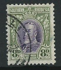 Southern Rhodesia SG 21a VFU perf 11 ½