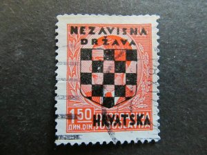 1941 A4P25F200 Croatia Optd 1.50d Used-