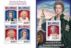 Queen Elizabeth II British Royal Family Royalty Mozambique MNH stamp set