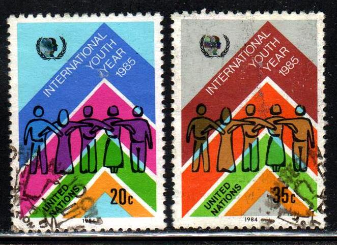 United Nations # 441-42 ~ Cplt Set 2  ~ Used (cto) ~ cv 1.45