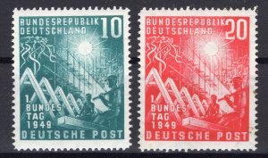 West Germany: 1949 Bundestag MNH Set