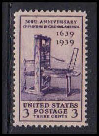  857 3c Printing Tercentenary Fine Plus MNH W4516