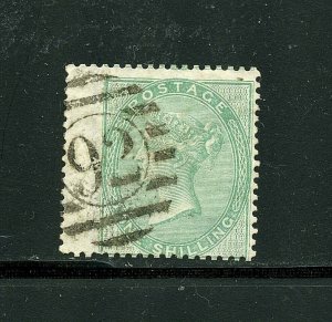 Great Britain #28 (GR897) Queen Victoria 1 sh green, wmk 24, U, F-VF, CV$300.00