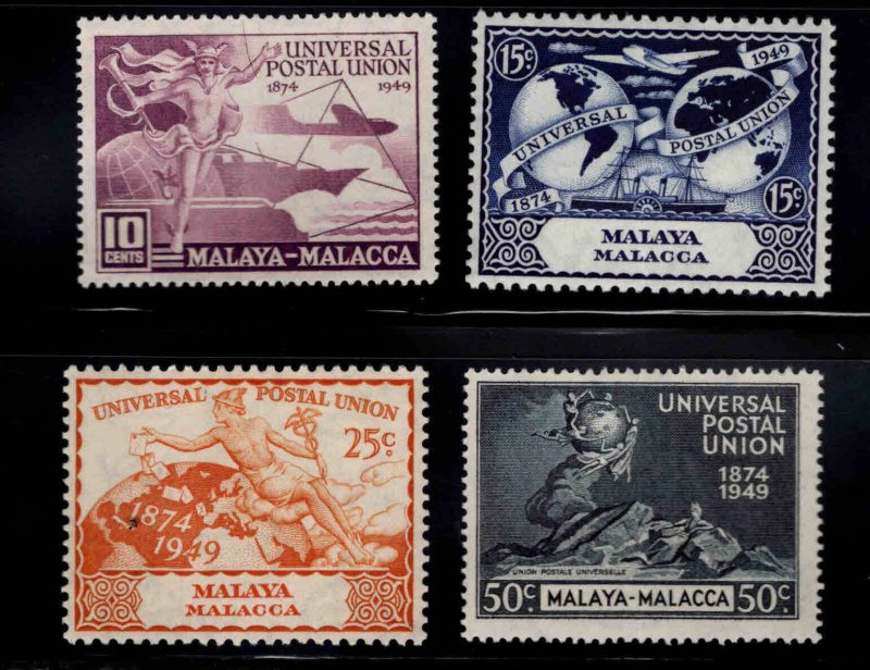 Malaya Malacca Scott 18-21 MH* UPU stamp set