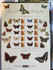 2008 British Butterflies History of Britain 18 Ltd Edition Smiler Sheet BC-138
