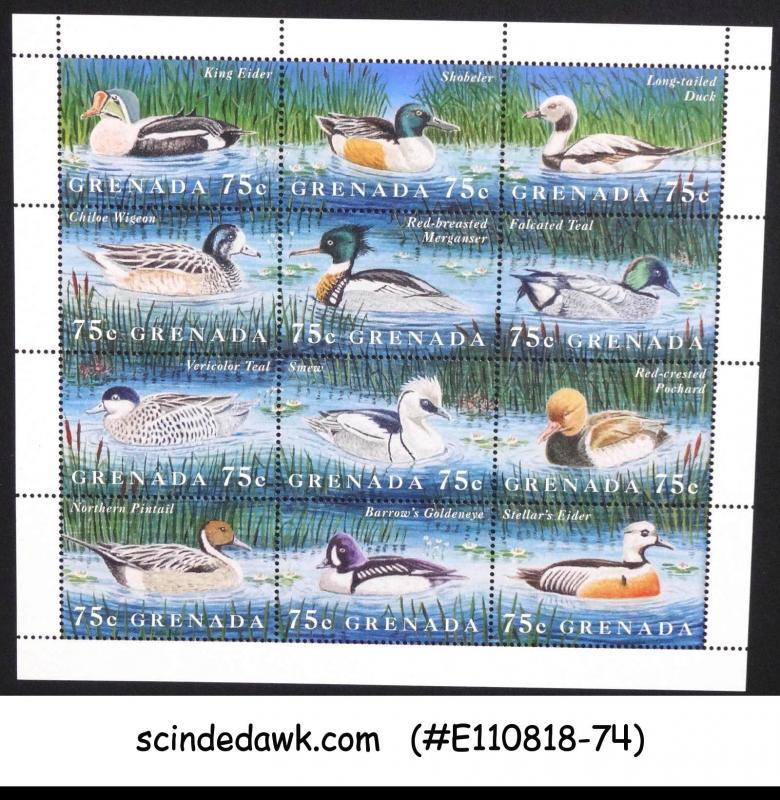 GRENADA - 1995 WATER BIRDS / DUCKS - MINIATURE SHEET MNH