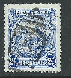 Barbados SG 233ab FU perf 13 ½ x 12 ½