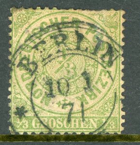 Germany States 1869 North German Confederation 7 Kr Green Scott #14 VFU G489