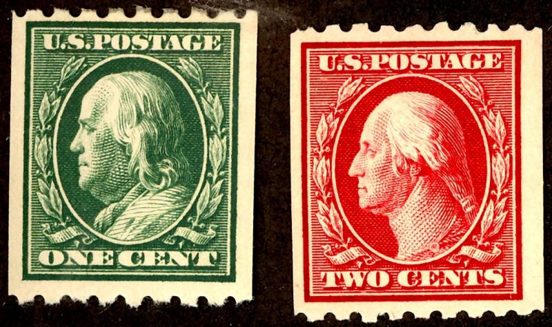 U.S. #390-91 Mint OG LH 