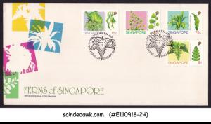 SINGAPORE - 1990 FERNS OF SINGAPORE / PLANTS 4V FDC