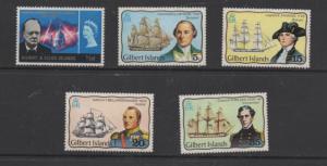 Gilbert & Ellice Islands  Scott# 296-299 unused NH  106 unused hinged