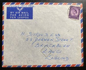 1960 British RAF Field Post Hong Kong Airmail Cover To Blackburn England