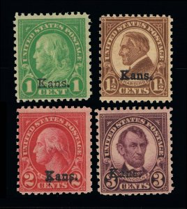 AFFORDABLE SCOTT 662 663 664 665 667 668 MINT OG H 1929 KANSAS SET OF 6 STAMPS