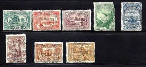 Macao set Scott #67-74, used, all with same cancellation date 20 Mai 98