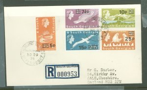 South Georgia 24B/26B/27B-29B Registered cover not sure of printing no backstamp