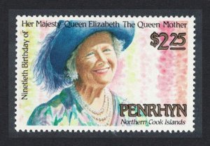 Penrhyn 90th Birthday of the Queen Mother 1990 MNH SC#384 SG#445