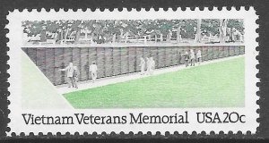 USA 2109: 20c Memorial Wall, MNH, VF