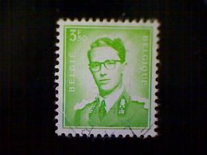 u, Scott #456, used (o), 1958, King Baudouin, 3.50frs, bright yellow green